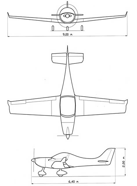 WT 9 Dynamic planskiss winglets